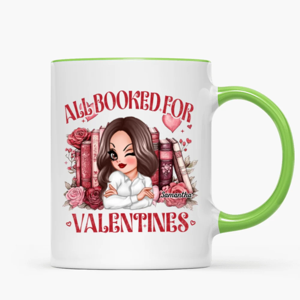 All Booked For Valentines Personalized Mug, Personalized Valentine's Gift For Book Lover - Image 11