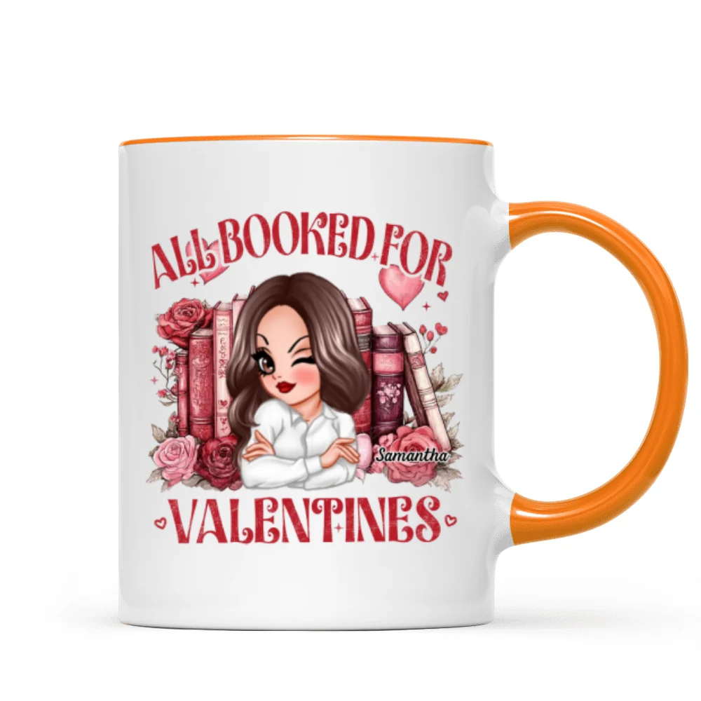 All Booked For Valentines Personalized Mug, Personalized Valentine's Gift For Book Lover - Image 12