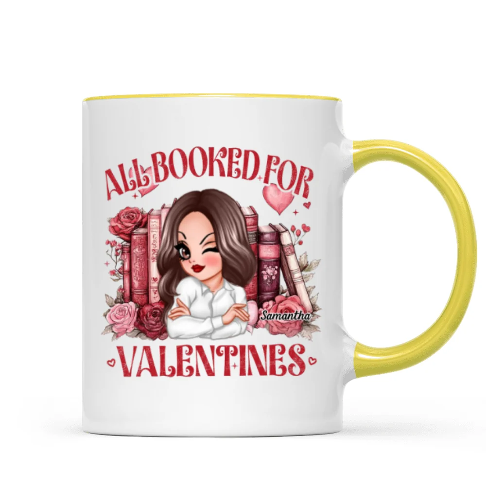 All Booked For Valentines Personalized Mug, Personalized Valentine's Gift For Book Lover - Image 13