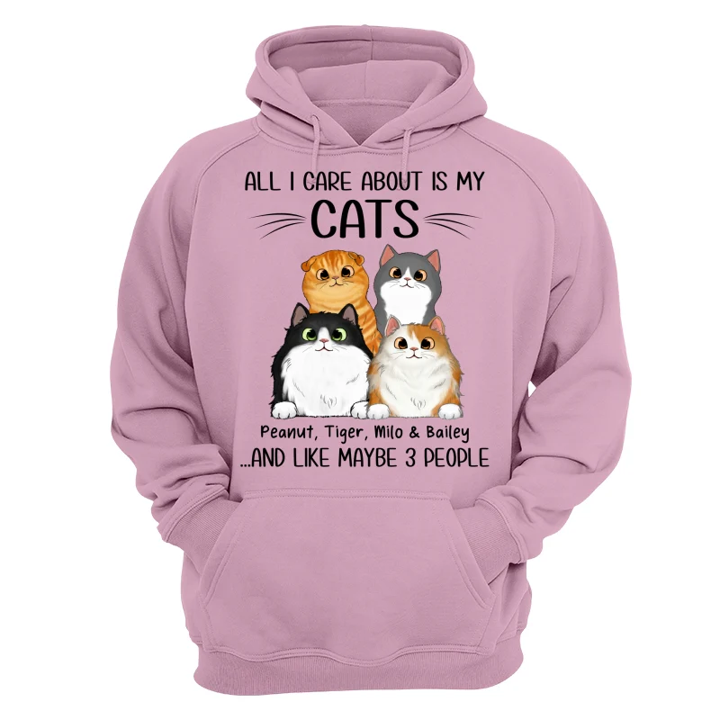 All I Care About Is My Cats And Like Maybe 3 People Personalized Shirt - Image 15