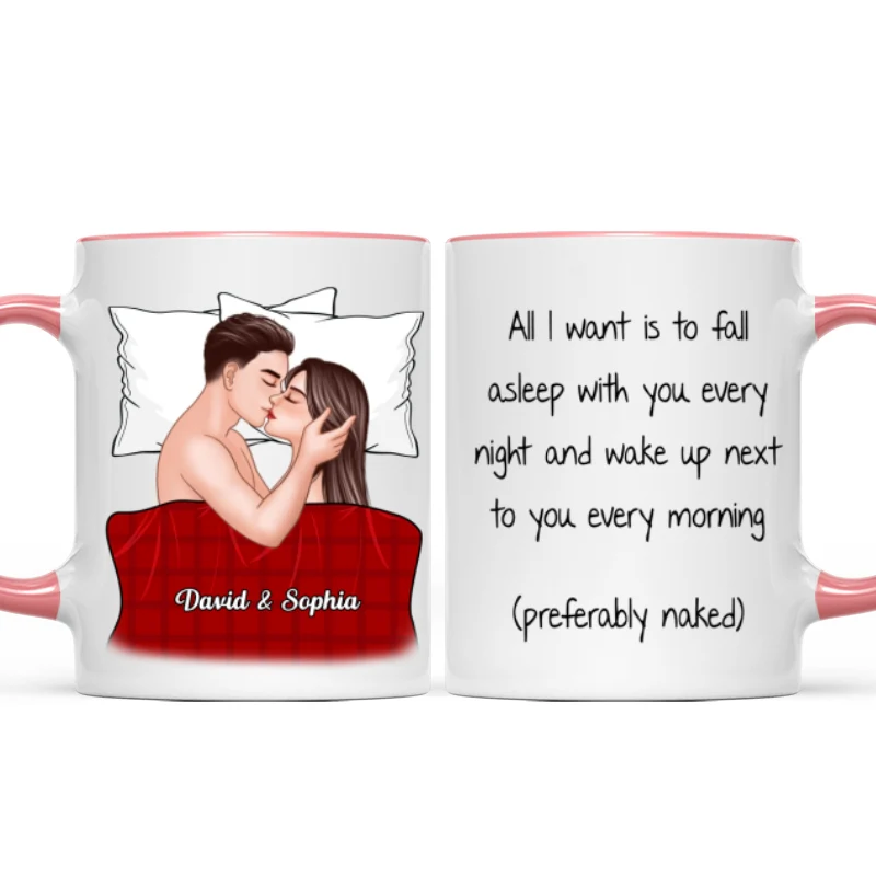 All I Want Is To Fall Asleep With You Valentine‘s Couple Personalized Mug - Image 13