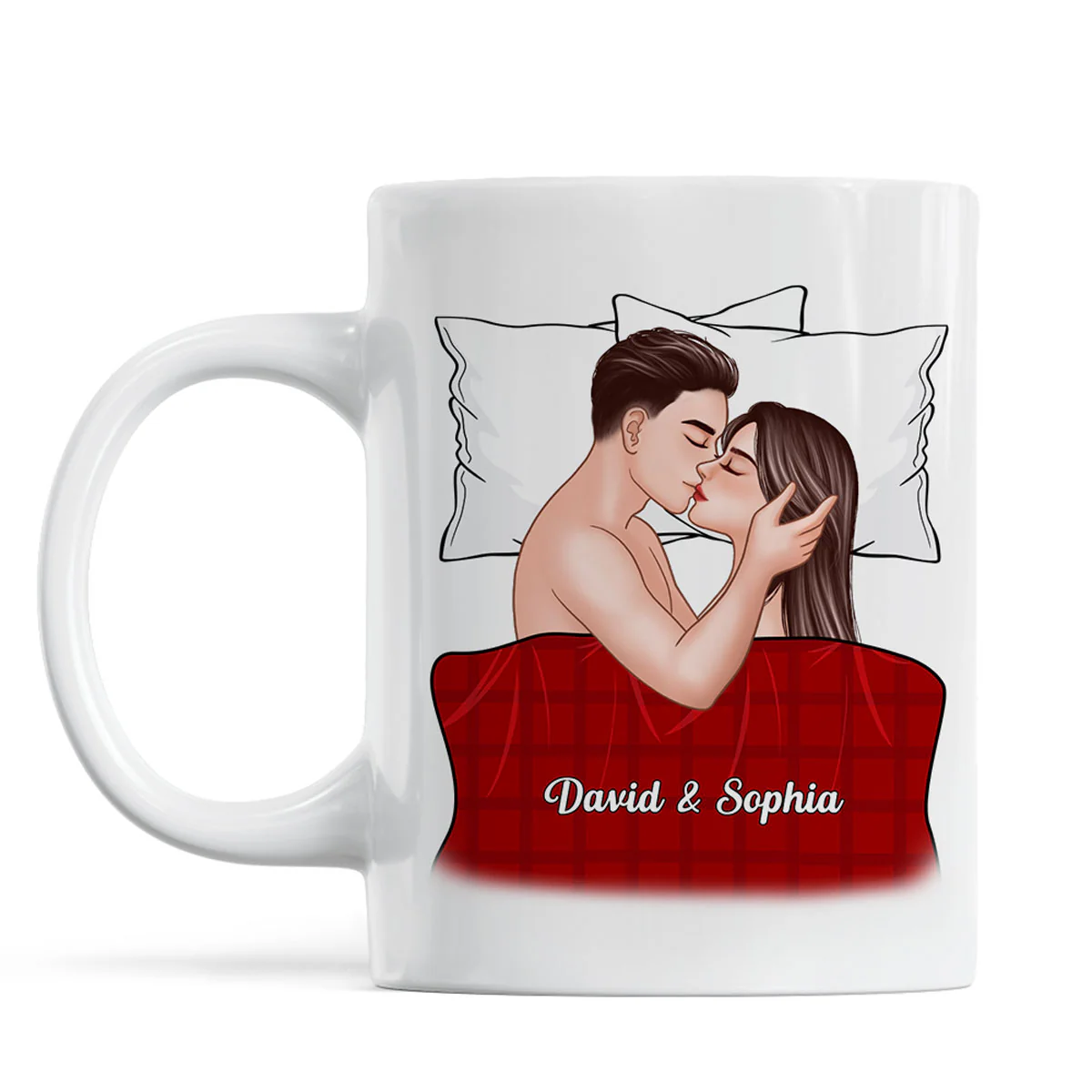 All I Want Is To Fall Asleep With You Valentine‘s Couple Personalized Mug - Image 2