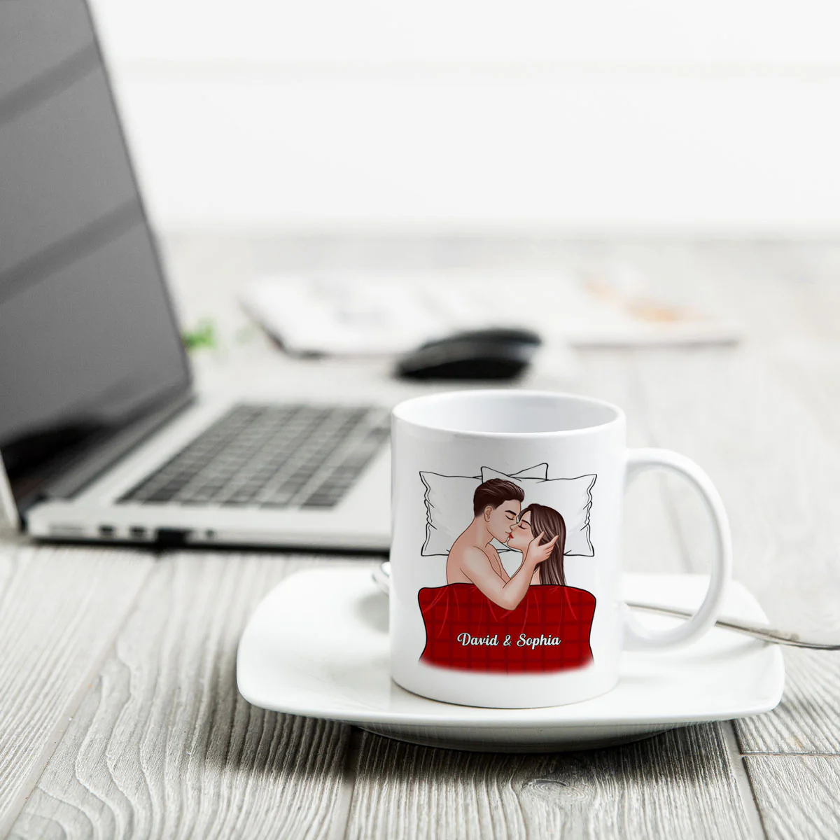 All I Want Is To Fall Asleep With You Valentine‘s Couple Personalized Mug - Image 4