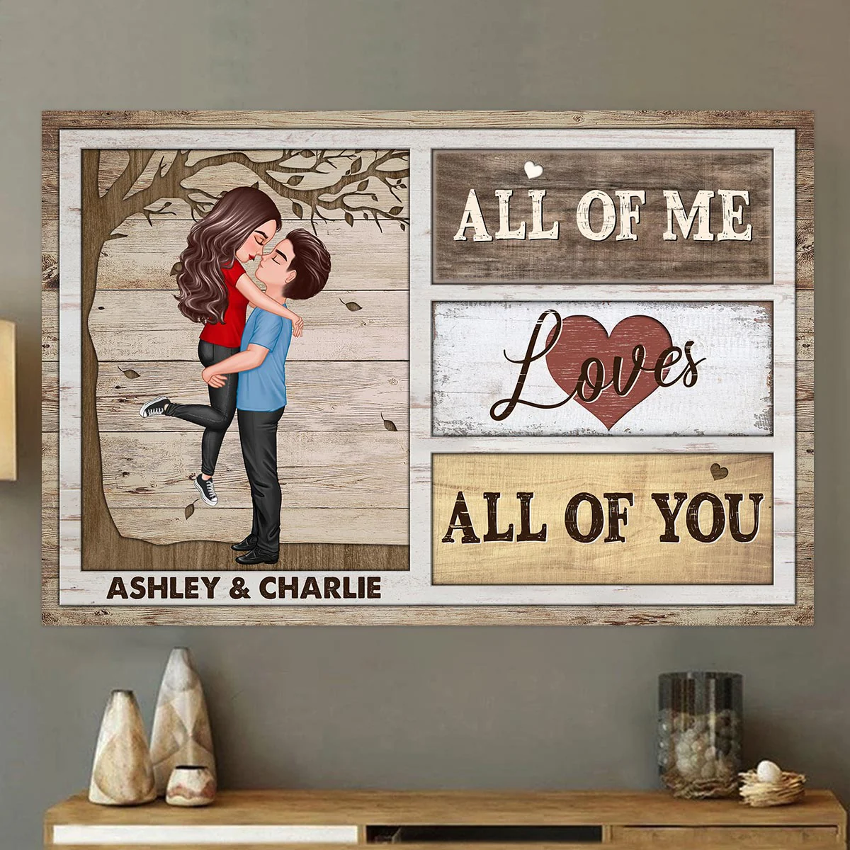 All Of Me Loves All Of You Gift For Him Her Personalized Poster - Image 5