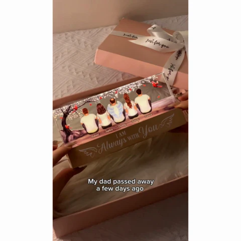 Always With You Blossom Tree Personalized Acrylic Block Plaque LED Night Light, Memorial Remembrance Sympathy Gift - Image 2