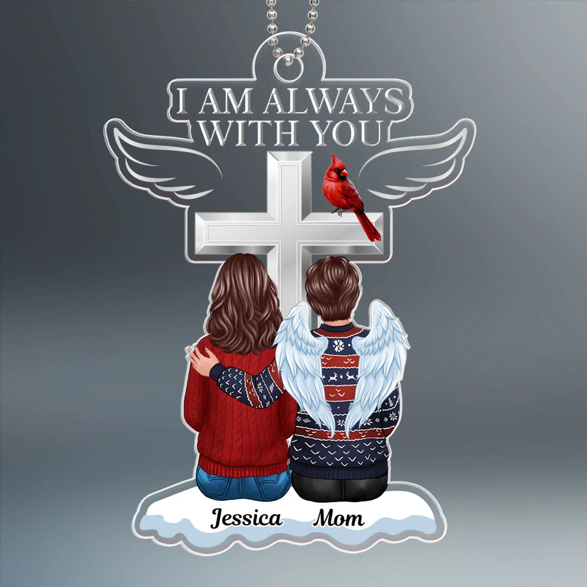 Always With You Family Memorial Keepsake - Personalized Acrylic Ornament - Image 4