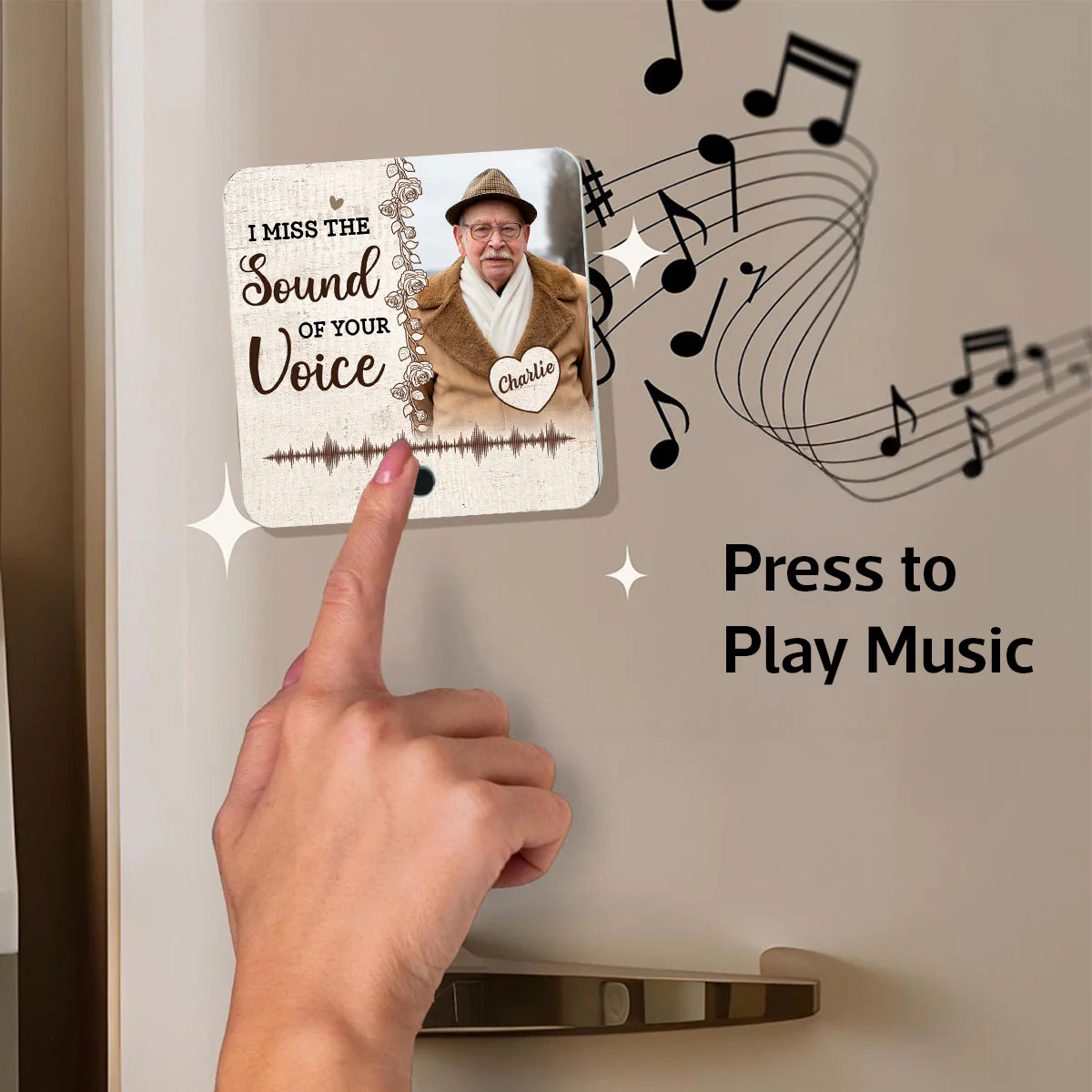 Always With You Custom Photo Voice Message Memorial Keepsake Personalized Music Fridge Magnet - Image 6