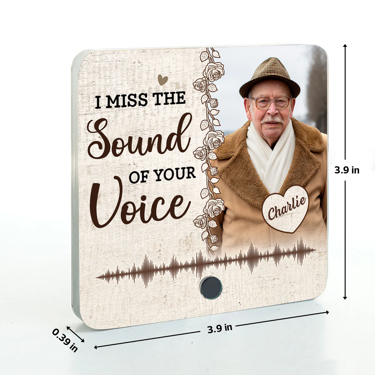 Always With You Custom Photo Voice Message Memorial Keepsake Personalized Music Fridge Magnet - Image 8