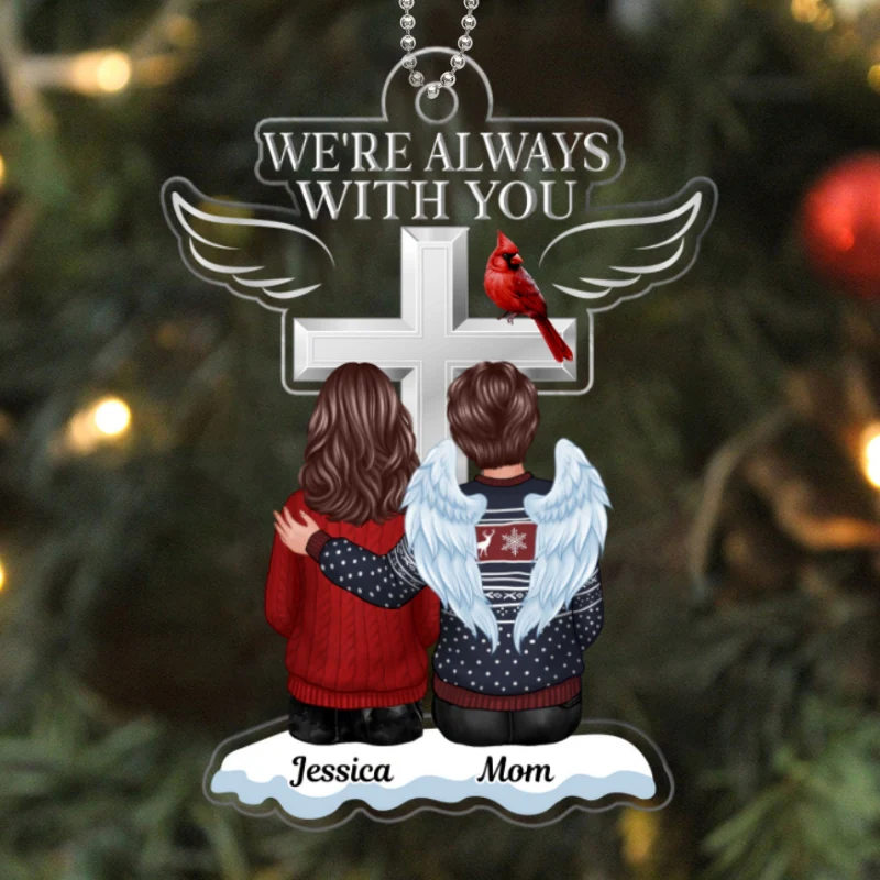 Always With You Family Memorial Keepsake Personalized Acrylic Ornament - Image 6