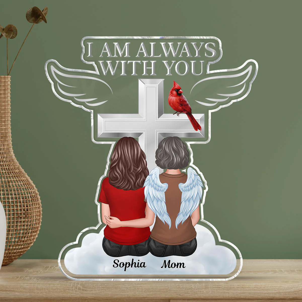 Always With You Family Memorial Keepsake Personalized Acrylic Block Plaque - Image 3