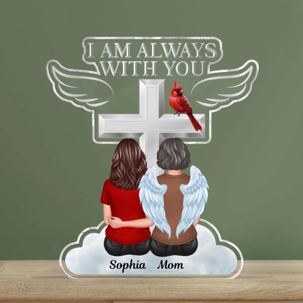 Always With You Family Memorial Keepsake Personalized Acrylic Block Plaque - Image 7