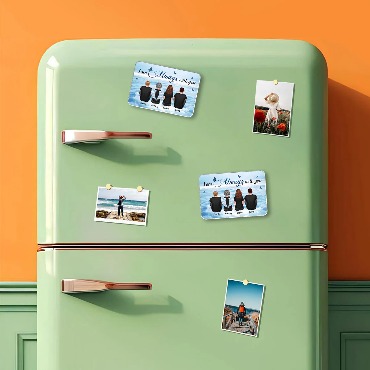 Always With You Sky Family Memorial Personalized Acrylic Fridge Magnet, Remembrance Gift, Sympathy Gift - Image 2
