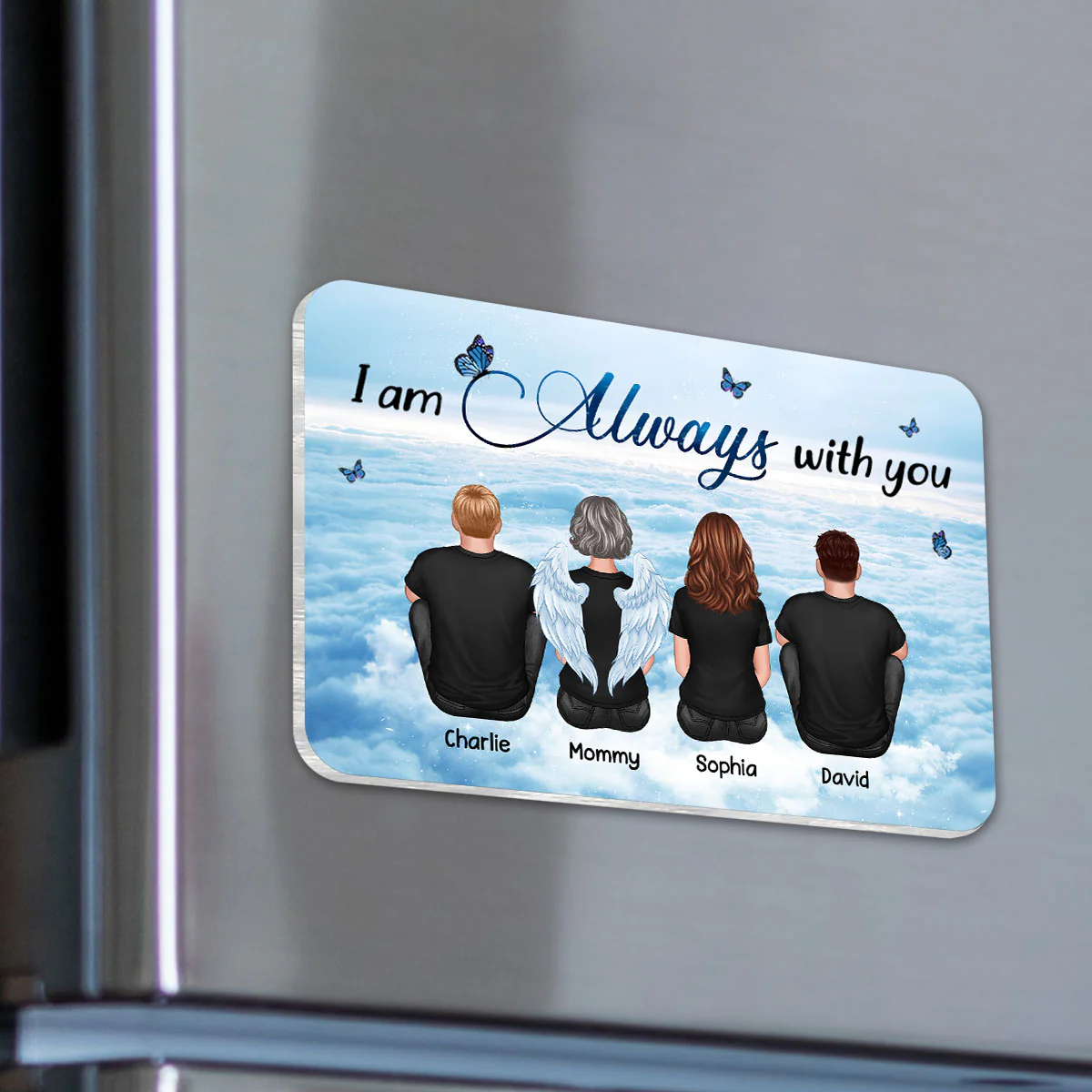 Always With You Sky Family Memorial Personalized Acrylic Fridge Magnet, Remembrance Gift, Sympathy Gift - Image 5