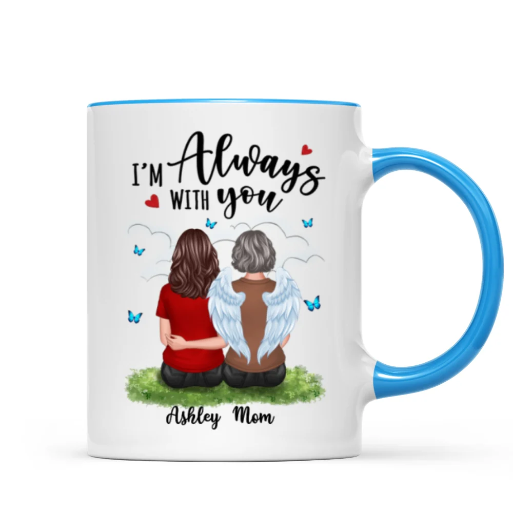Always With You Dad Son Mom Daughter Butterflies Memorial Personalized Mug - Image 10