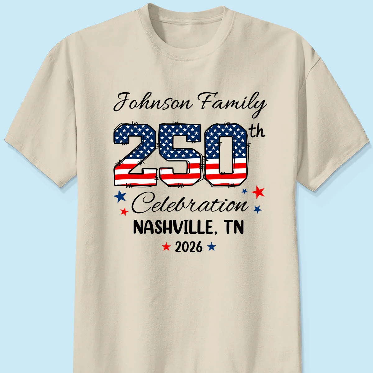 America 250th Anniversary 250 Years Of Freedom 1776 - 2026 - Personalized Shirt - Family Matching Shirt, Patriotic Crew Shirt - Image 10