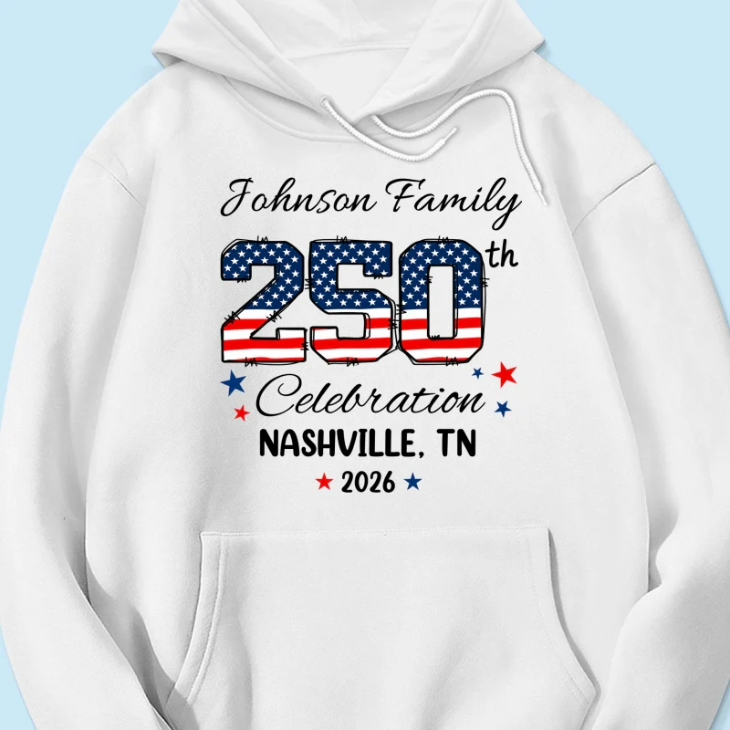 America 250th Anniversary 250 Years Of Freedom 1776 - 2026 - Personalized Shirt - Family Matching Shirt, Patriotic Crew Shirt - Image 18