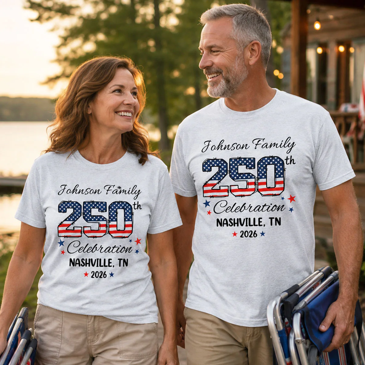 America 250th Anniversary 250 Years Of Freedom 1776 - 2026 - Personalized Shirt - Family Matching Shirt, Patriotic Crew Shirt - Image 4