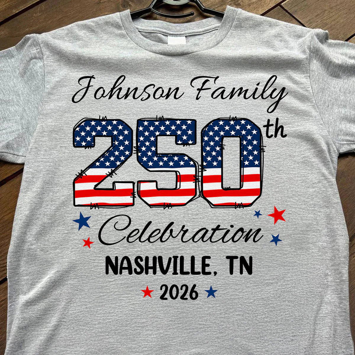 America 250th Anniversary 250 Years Of Freedom 1776 - 2026 - Personalized Shirt - Family Matching Shirt, Patriotic Crew Shirt - Image 8