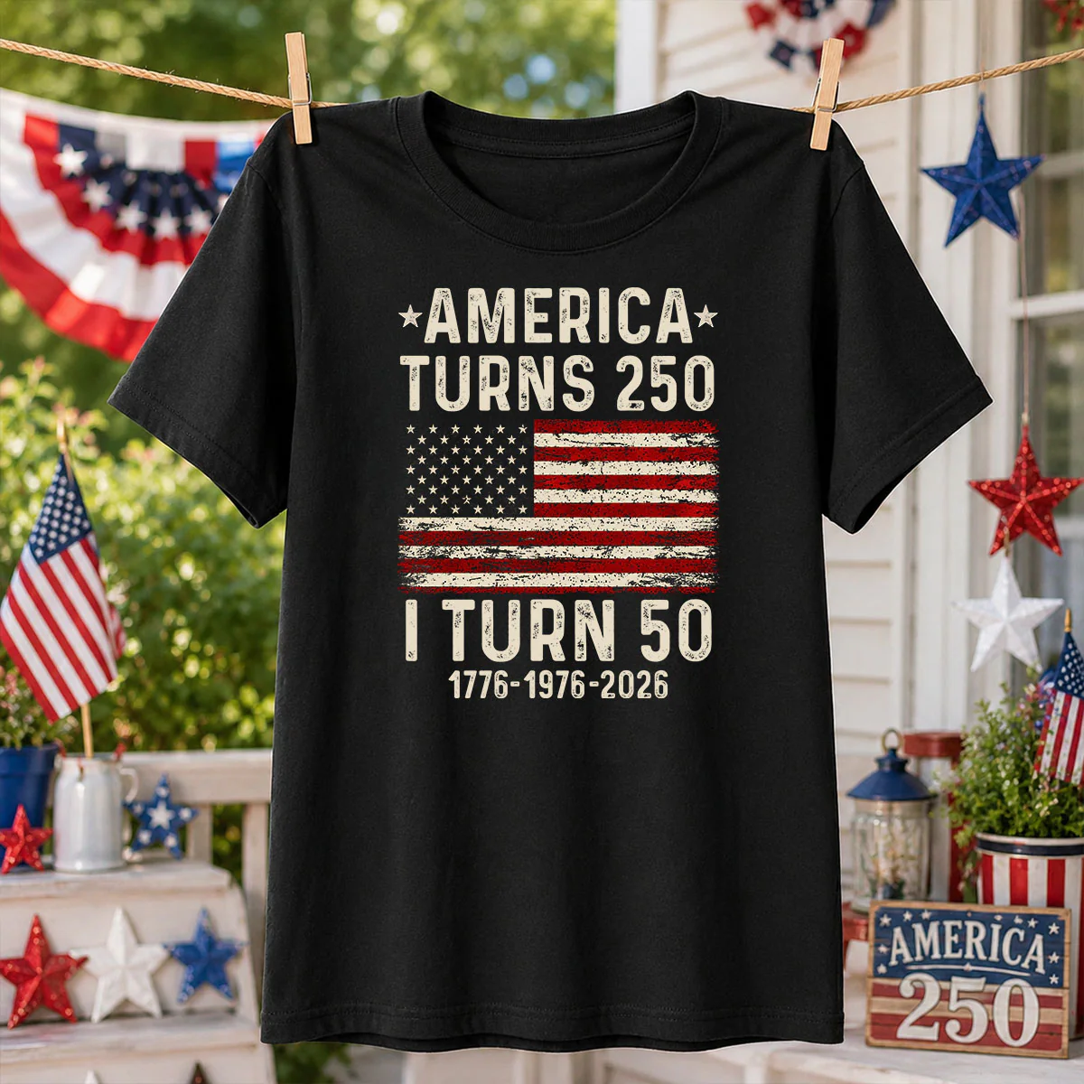 America Turns 250 Personalized Shirt - Birthday Gift for Him, for Her, 250th Anniversary - Image 5