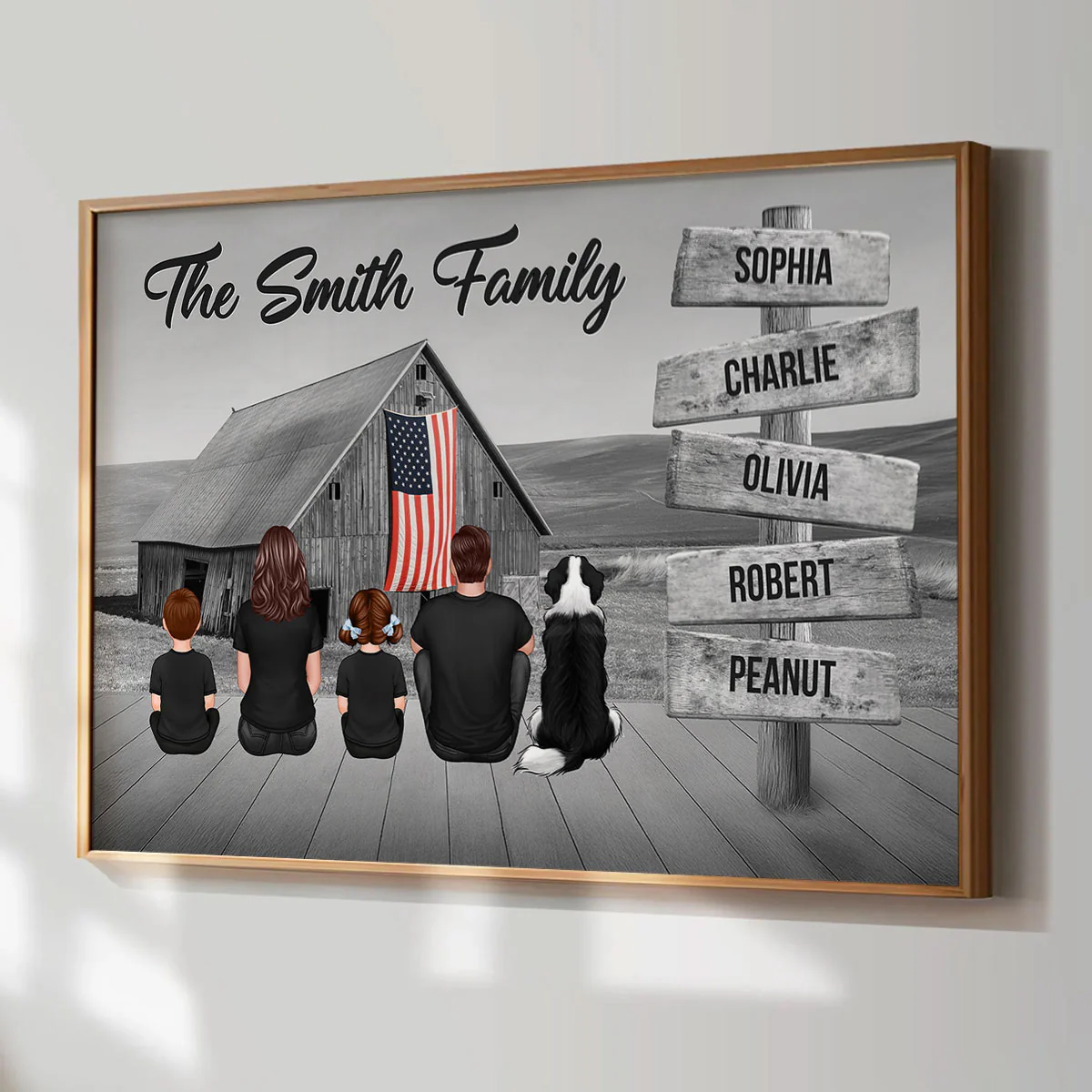American Family Barn House Personalized Poster, Unique Father's Day Gift For Dad - Image 5