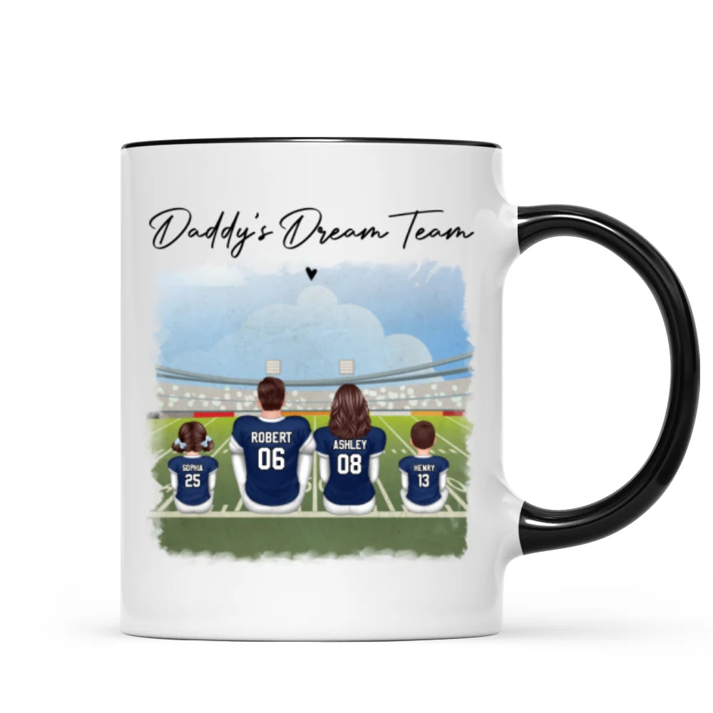 American Football Dad Team Family Personalized Mug - Image 8