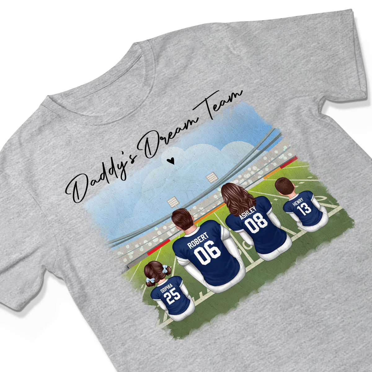 American Football Dad Team Family Personalized Shirt - Image 3