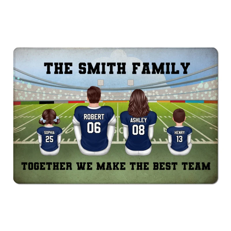 American Football Team Family Personalized Doormat - Image 8