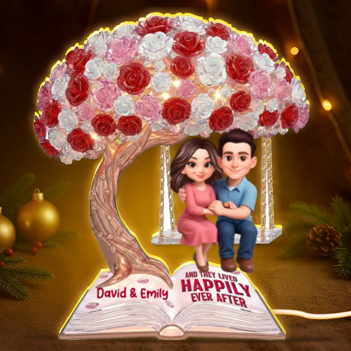 And They Lived Happily Ever After - Personalized Light Box - Valentine's Gift For Him, For Her - Image 11
