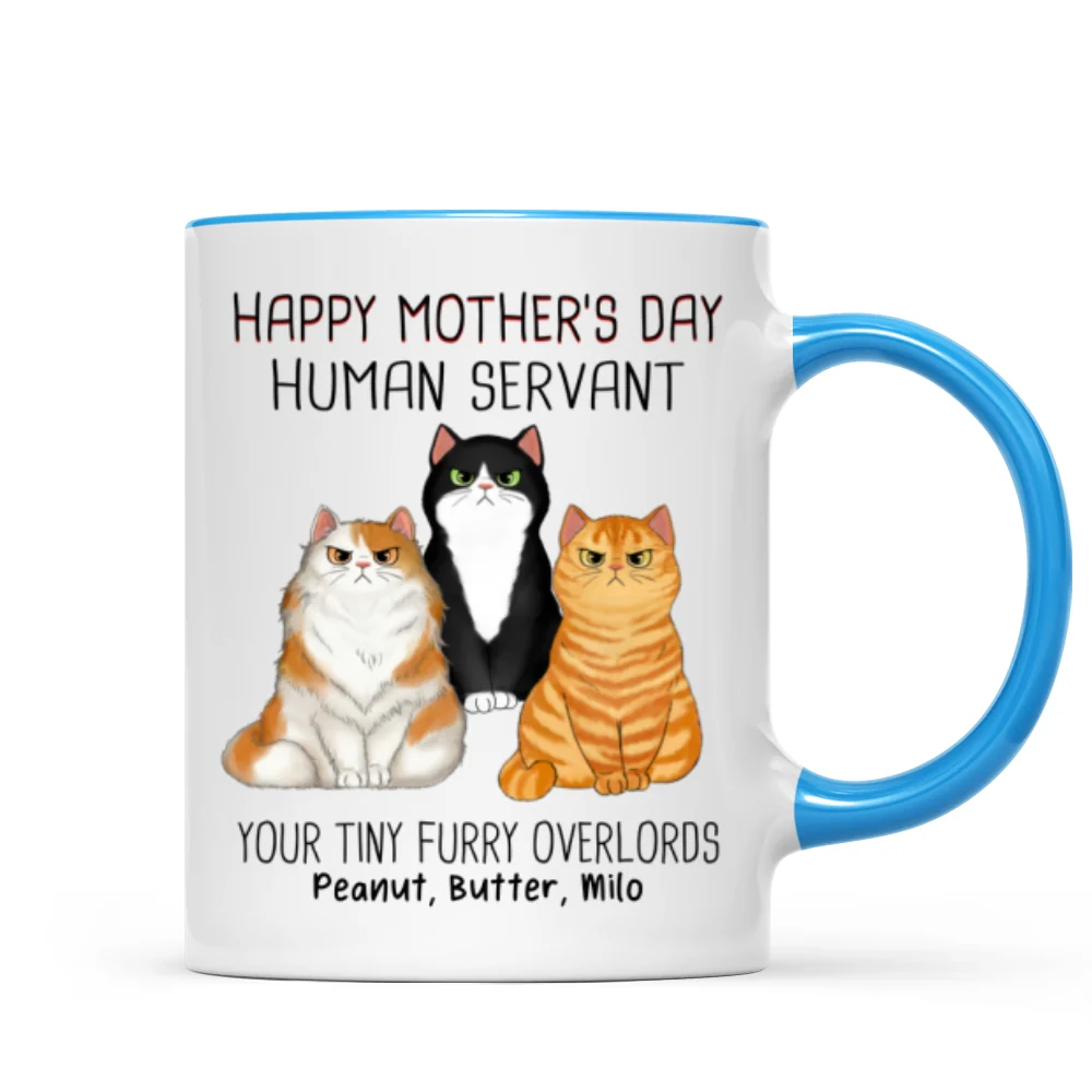 Angry Cats Happy Mother‘s Day Cat Human Servant Personalized Mug - Image 8
