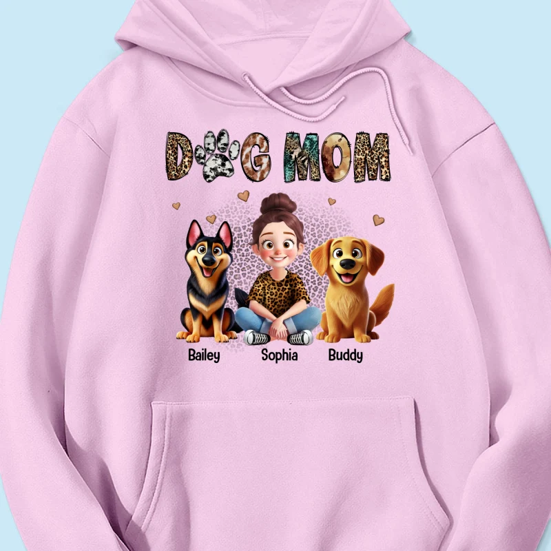 Animal Patterns Dog Mom Animation Cartoon Personalized Shirt, Gift For Dog Lovers - Image 17