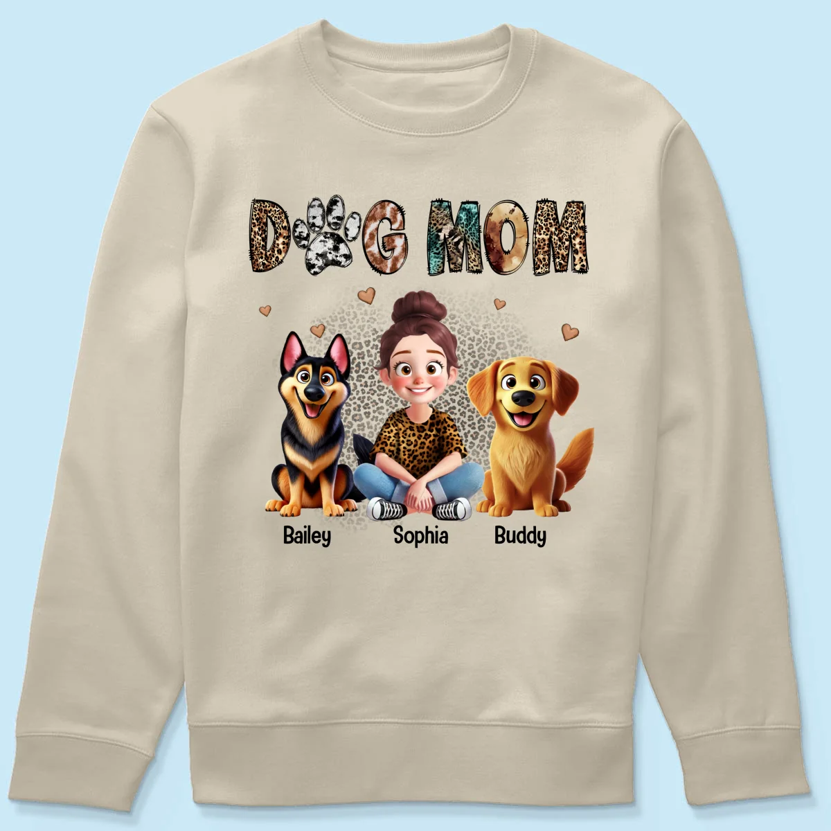 Animal Patterns Dog Mom Animation Cartoon Personalized Shirt, Gift For Dog Lovers - Image 20