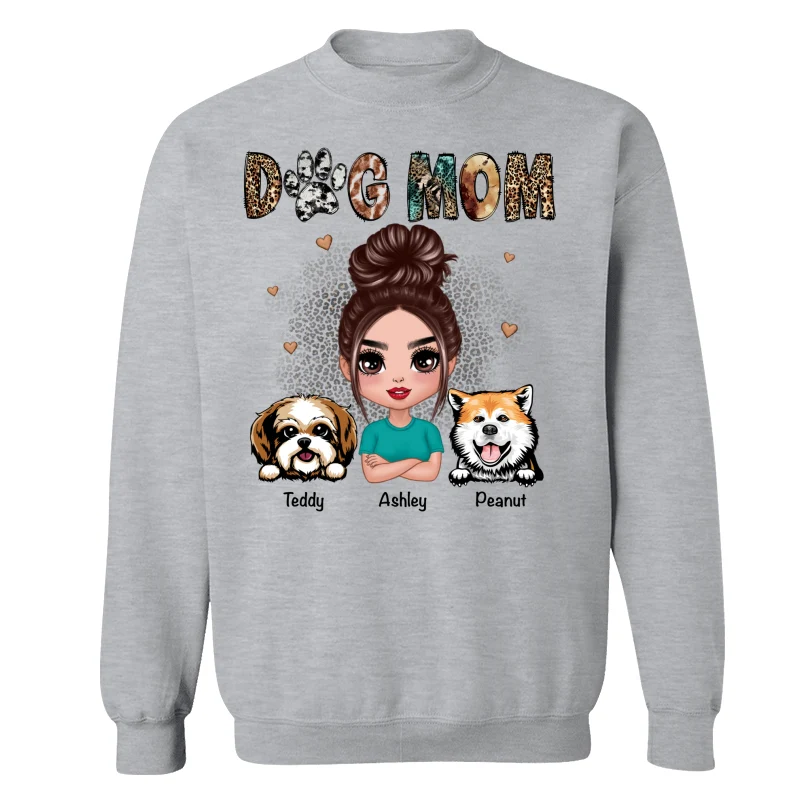 Animal Patterns Dog Mom Peeking Dogs Personalized Shirt - Image 18