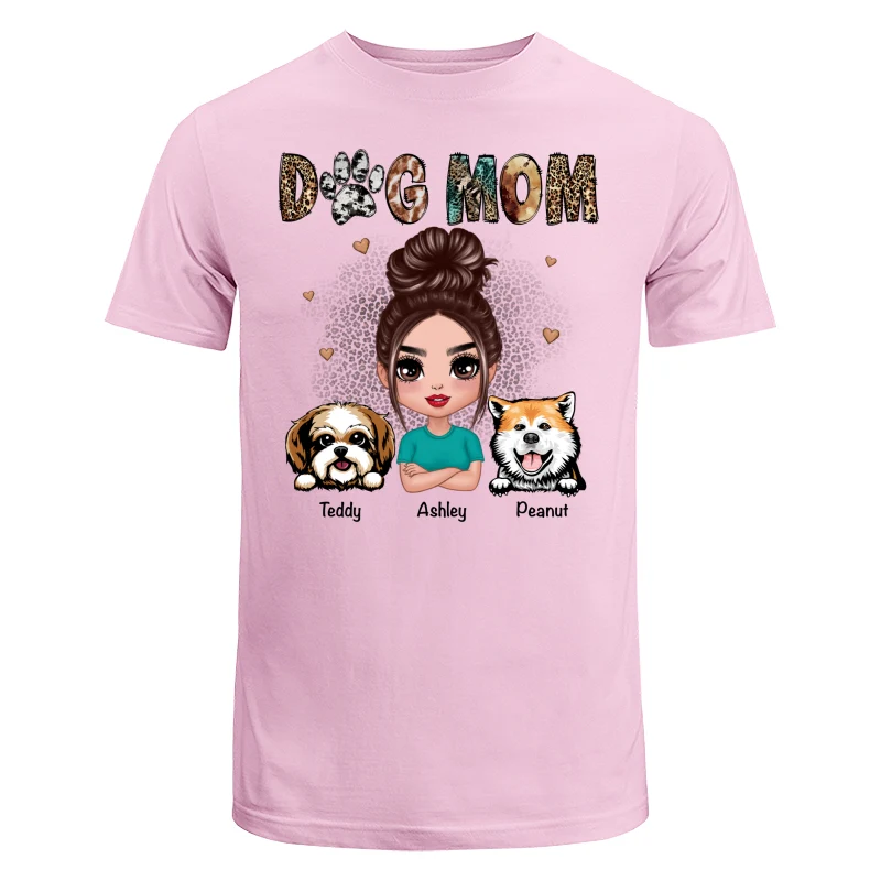 Animal Patterns Dog Mom Peeking Dogs Personalized Shirt - Image 7