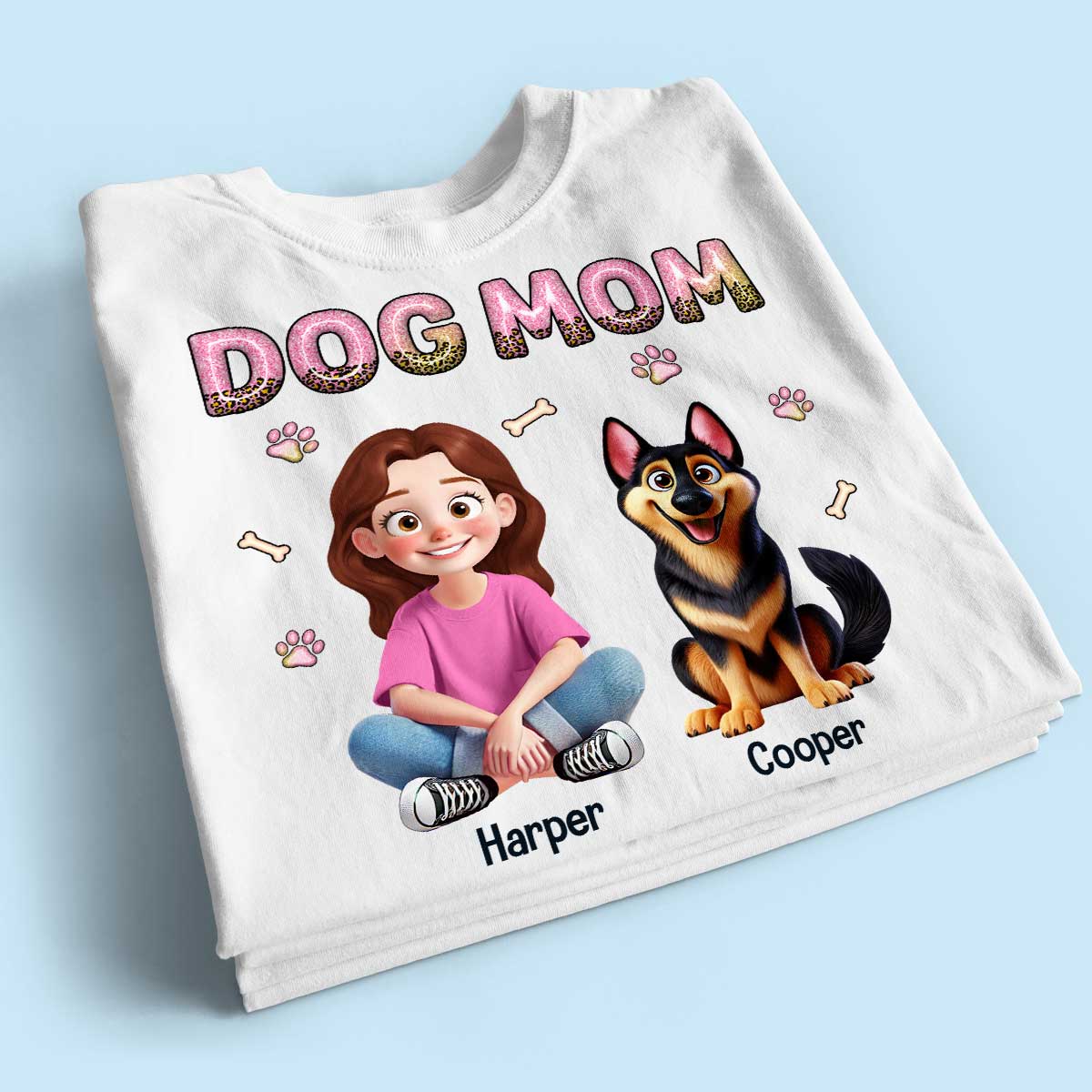 Animation Cartoon Galaxy Pattern Dog Mom Personalized Shirt, Gift For Dog Lovers - Image 2