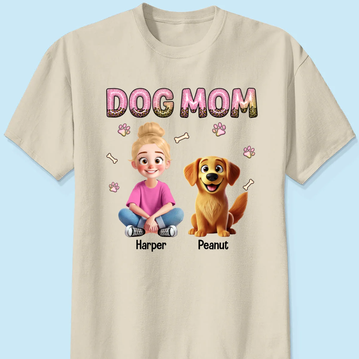 Animation Cartoon Galaxy Pattern Dog Mom Personalized Shirt, Gift For Dog Lovers - Image 9