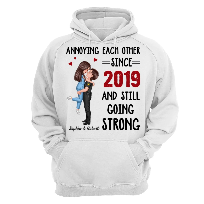 Annoying Each Other Couple Valentine‘s Day Gifts by Occupation Gift For Her Gift For Him Firefighter, Nurse, Police Officer Personalized Shirt - Image 13
