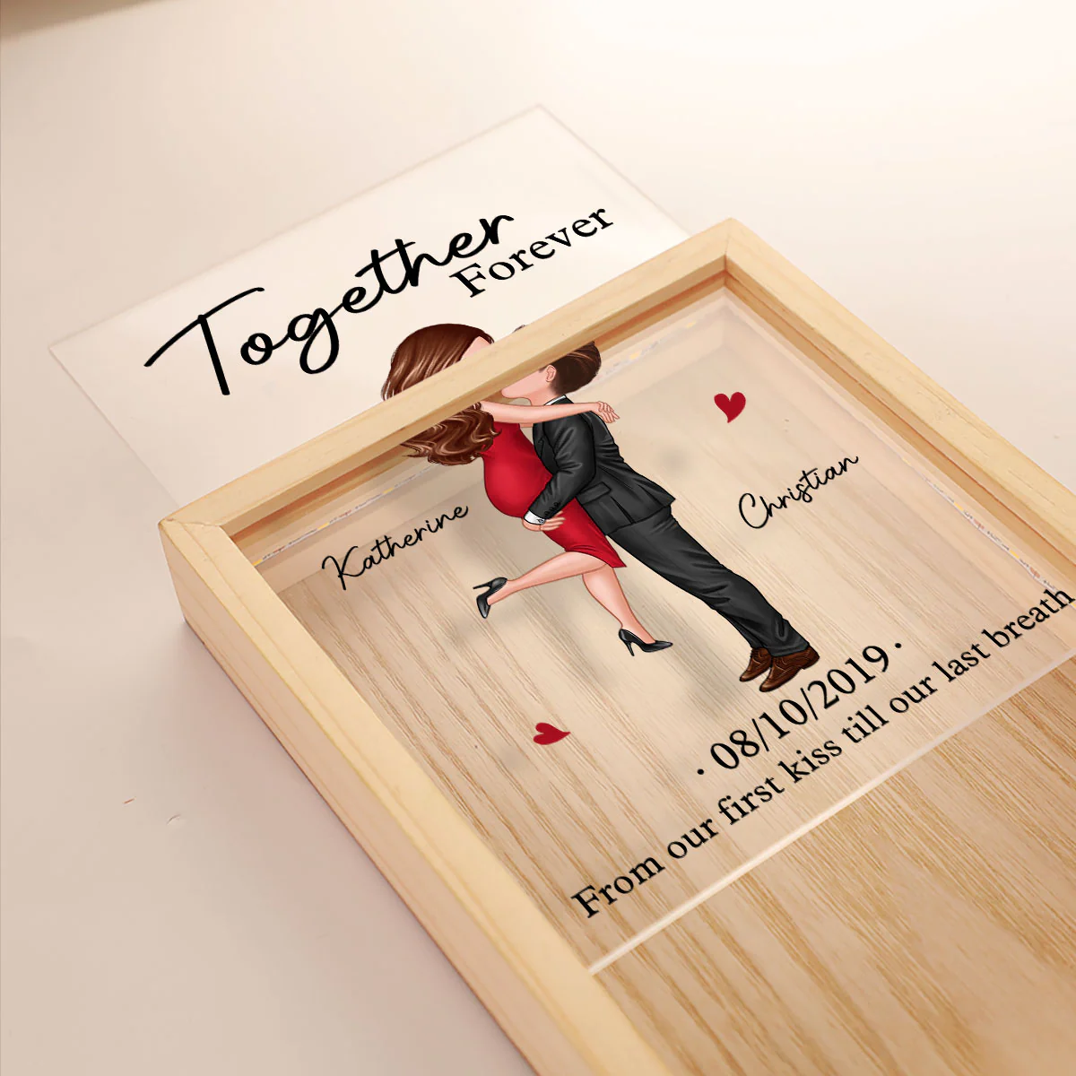 Annoying Each Other Together Forever, Couple Personalized Frame Light Box, Anniversary Gift For Her, Gift For Him - Image 4