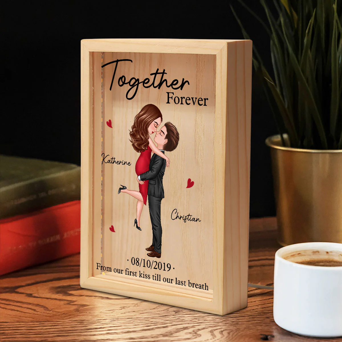 Annoying Each Other Together Forever, Couple Personalized Frame Light Box, Anniversary Gift For Her, Gift For Him - Image 6