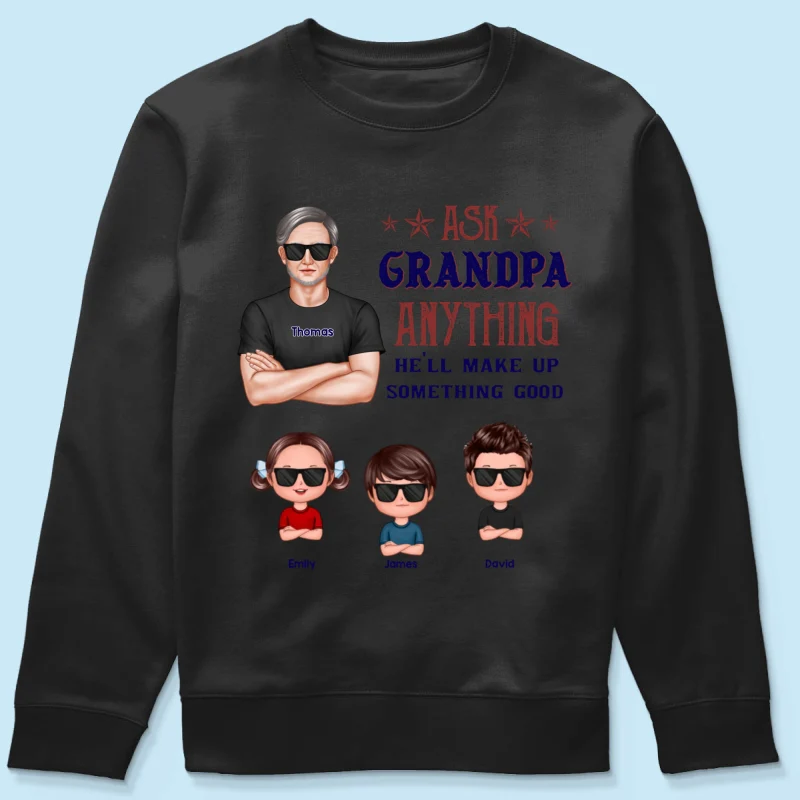 Ask Grandpa Anything - Personalized Shirt - Funny Father's Day Shirt For Husband, Dad, Grandpa - Image 32