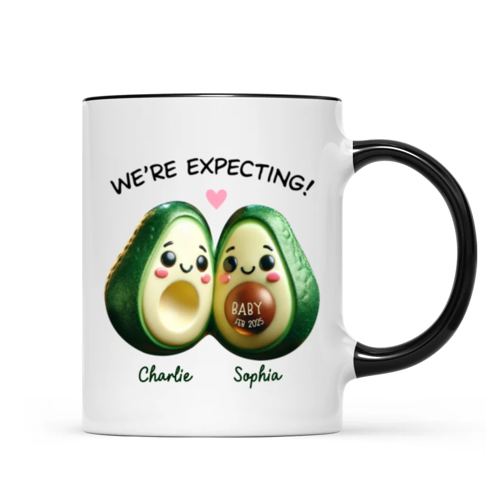 Avocado Couple Expecting Parents Pregnancy Announcement Keepsake Personalized Mug - Image 10