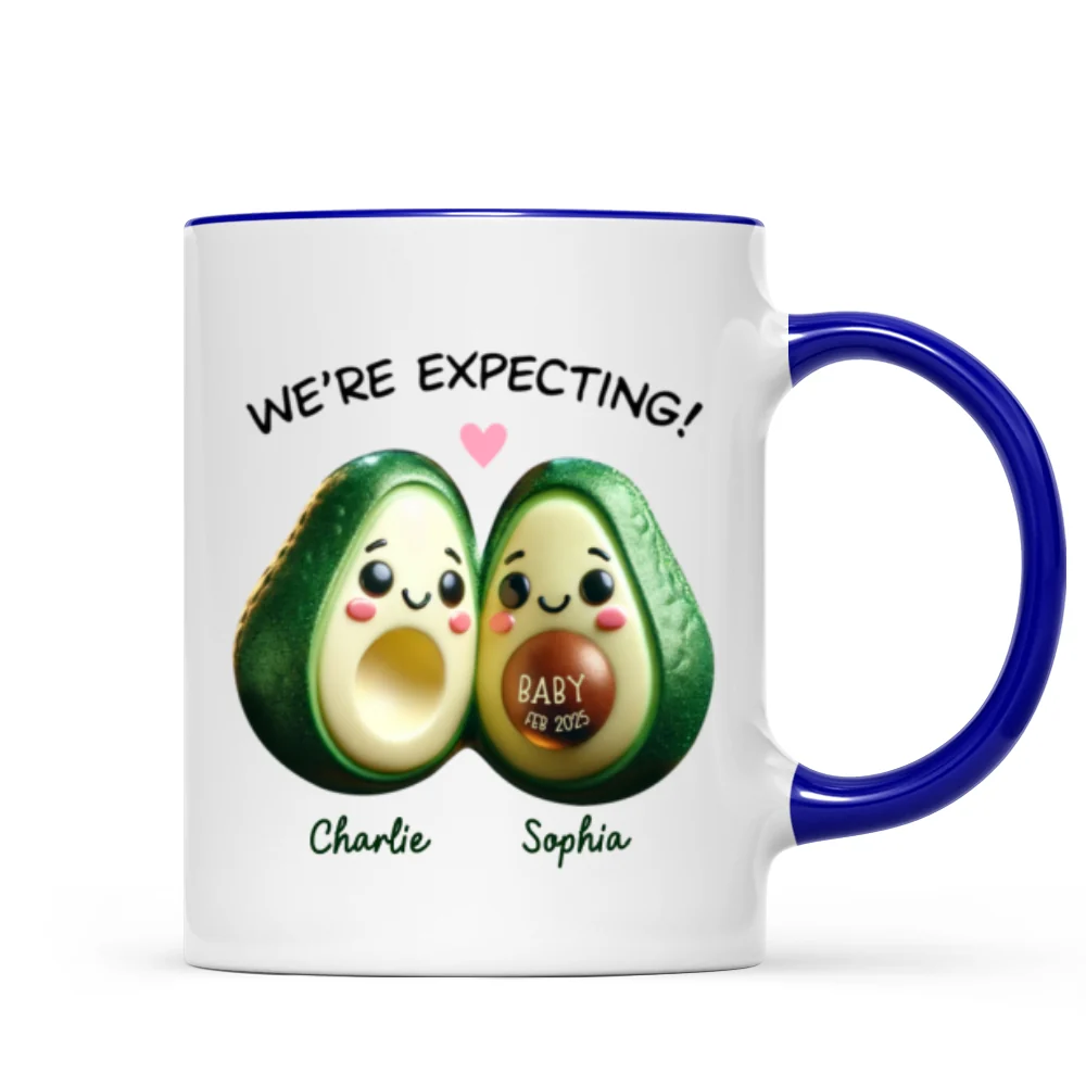 Avocado Couple Expecting Parents Pregnancy Announcement Keepsake Personalized Mug - Image 11