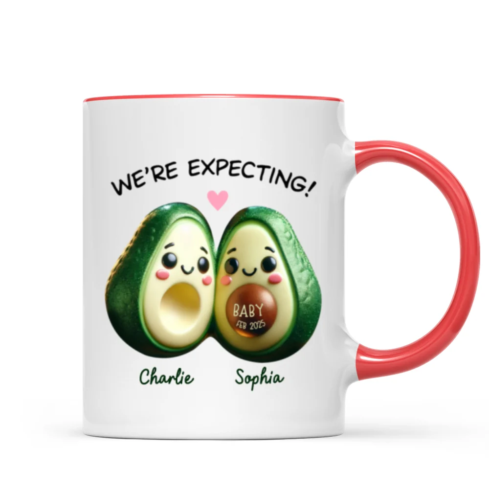 Avocado Couple Expecting Parents Pregnancy Announcement Keepsake Personalized Mug - Image 12