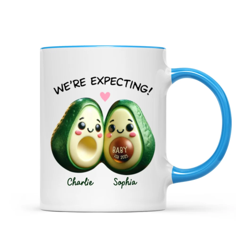 Avocado Couple Expecting Parents Pregnancy Announcement Keepsake Personalized Mug - Image 13