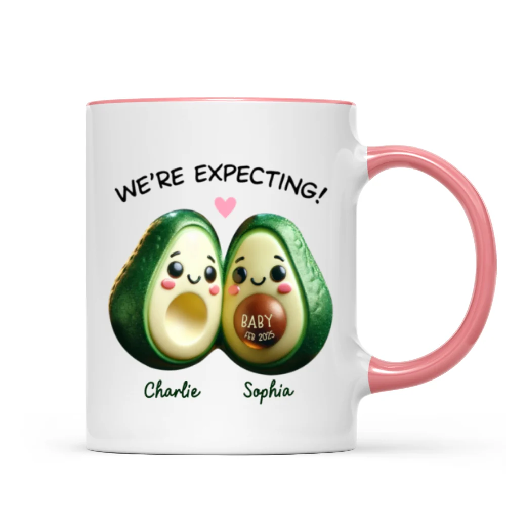 Avocado Couple Expecting Parents Pregnancy Announcement Keepsake Personalized Mug - Image 14