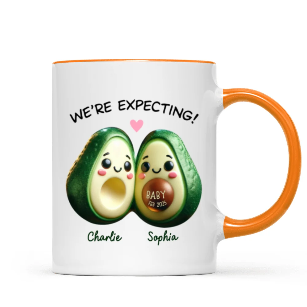 Avocado Couple Expecting Parents Pregnancy Announcement Keepsake Personalized Mug - Image 16