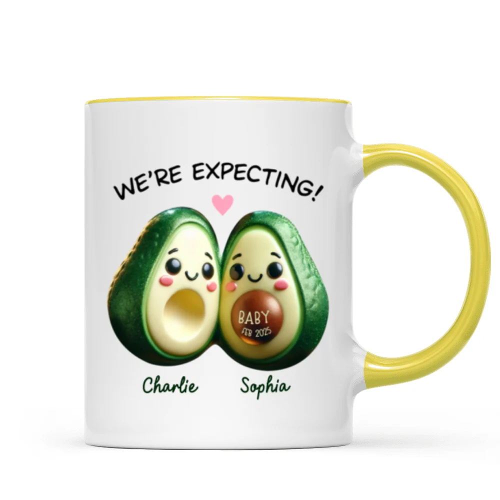 Avocado Couple Expecting Parents Pregnancy Announcement Keepsake Personalized Mug - Image 17