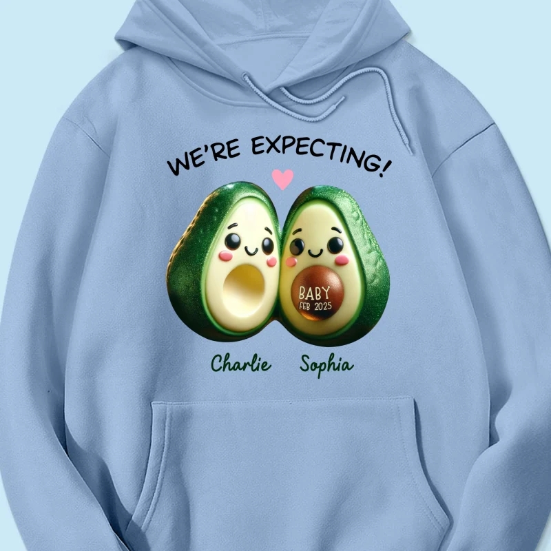 Avocado Couple Expecting Parents Pregnancy Announcement Keepsake Personalized Shirt - Image 18