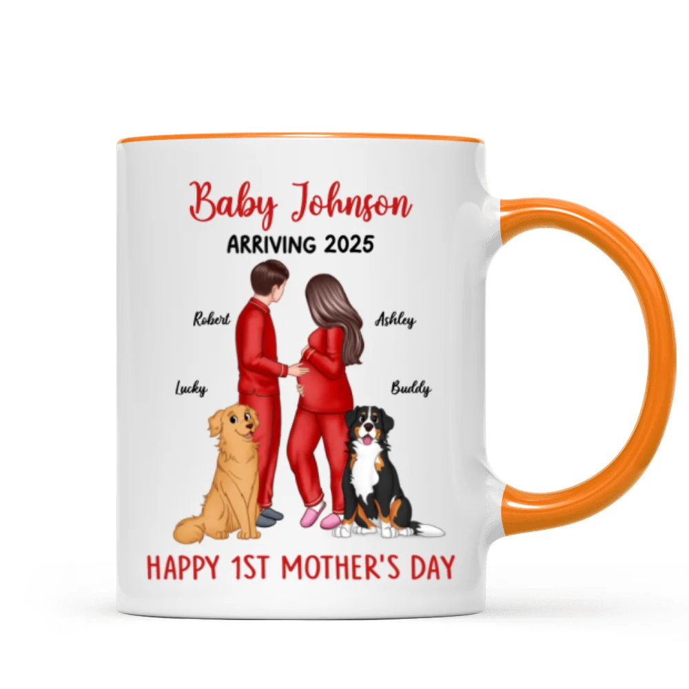 Baby Arriving Happy First Mother's Day Personalized Mug, Gift For Pregnant Mom, Expecting Mom - Image 15