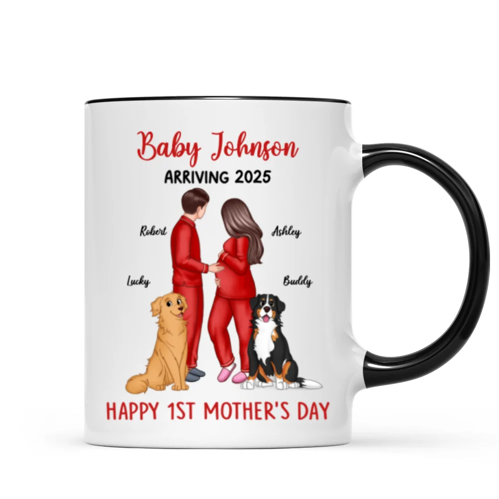 Baby Arriving Happy First Mother's Day Personalized Mug, Gift For Pregnant Mom, Expecting Mom - Image 9