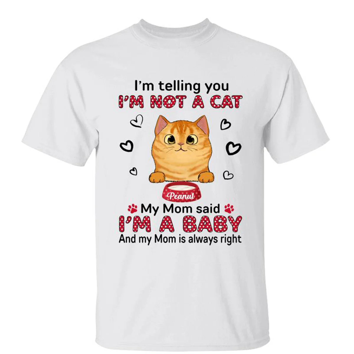 Baby Cats Polka Dot Cat Mom Personalized Shirt